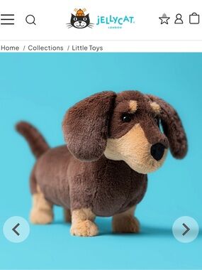 Jellycat Otto the Sausage Dachshund Plush Toy - Medium - NWT